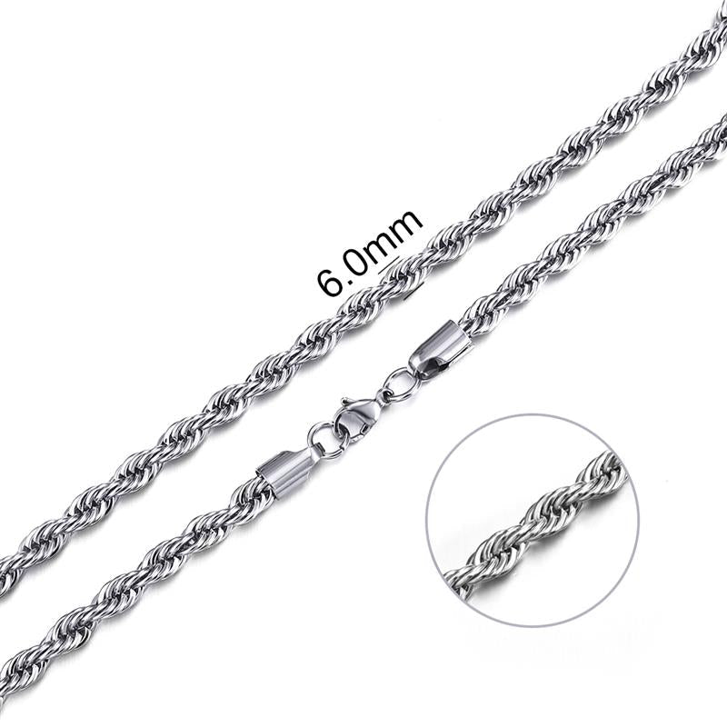 Steel Rope Chain - Silver Chains Canada π